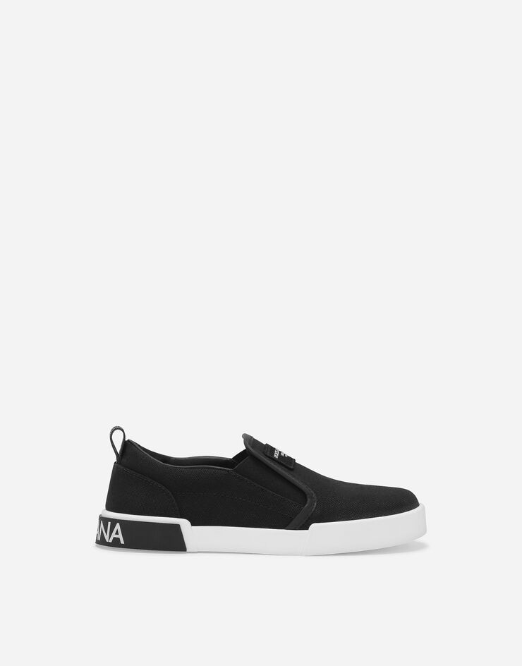 Dolce & Gabbana Sneaker Portofino slip-on in canvas Nero DA0996A4135