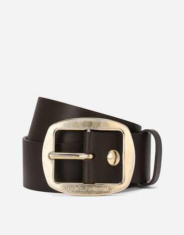 Dolce & Gabbana Calfskin belt Black BC4646AX622