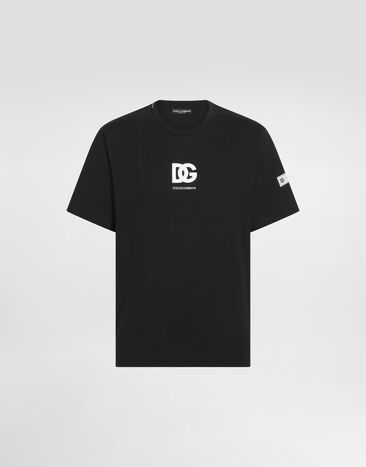 Dolce & Gabbana T-shirt à manches courtes et écusson logo DG Noir G8PN9ZG7M2F