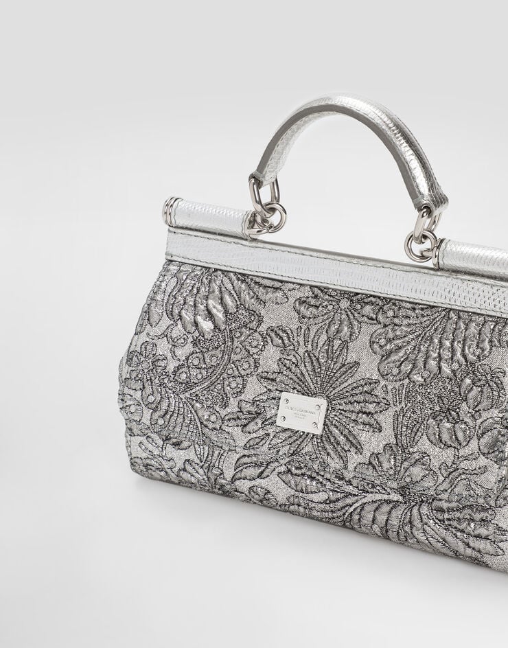 Dolce & Gabbana Small Sicily handbag in brocade Dolce & Gabbana Small Sicily handbag in brocade Silver BB7116BR817