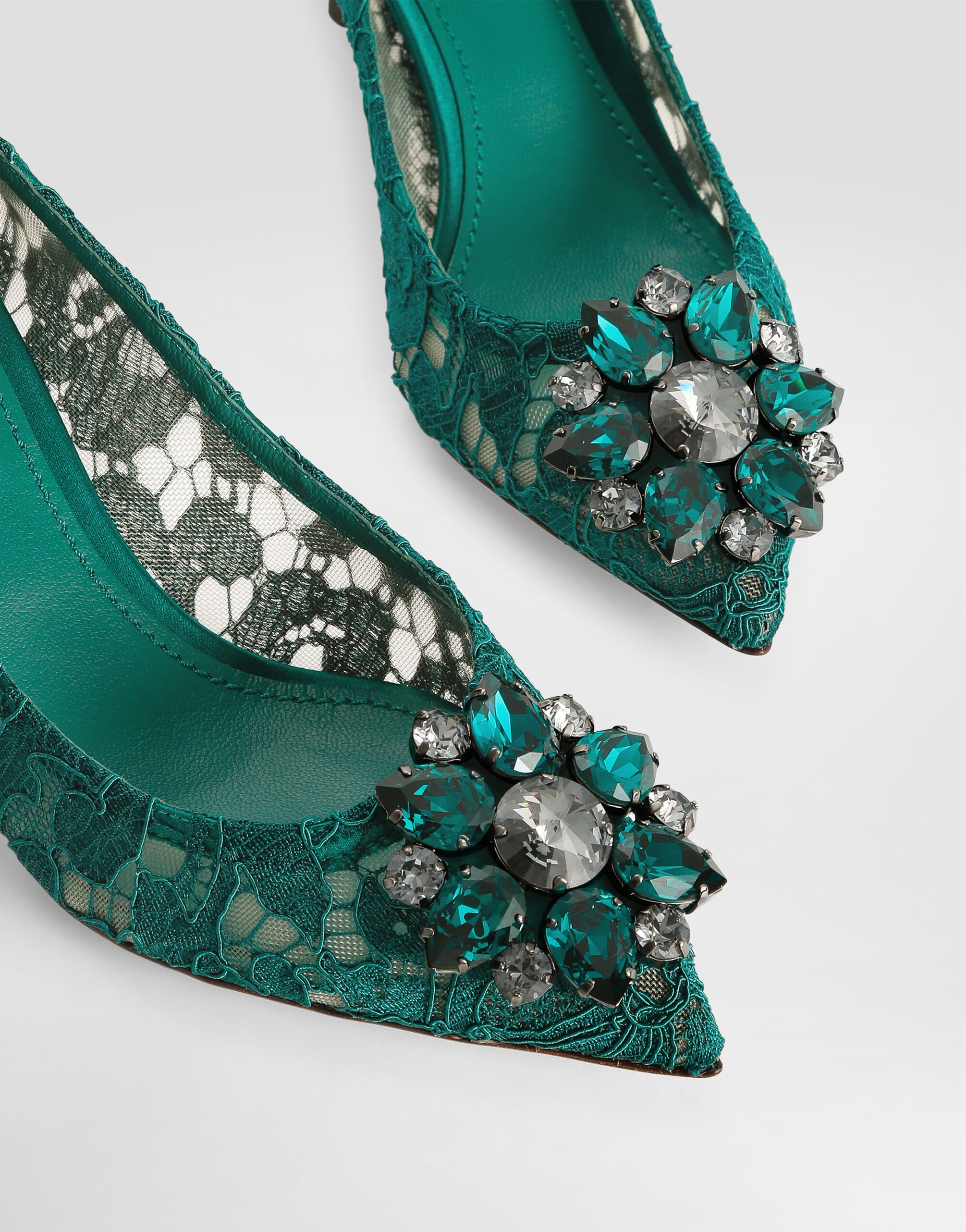 Pump In Taormina Lace With Crystals - Women | Dolce&Gabbana