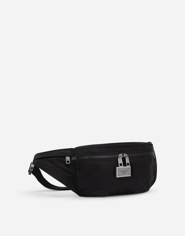 Dolce & Gabbana Nylon belt bag with logo Black BM2194AG184