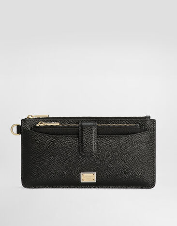 Dolce & Gabbana Kartenetui aus Dauphine-Kalbsleder Schwarz BI3335A1001