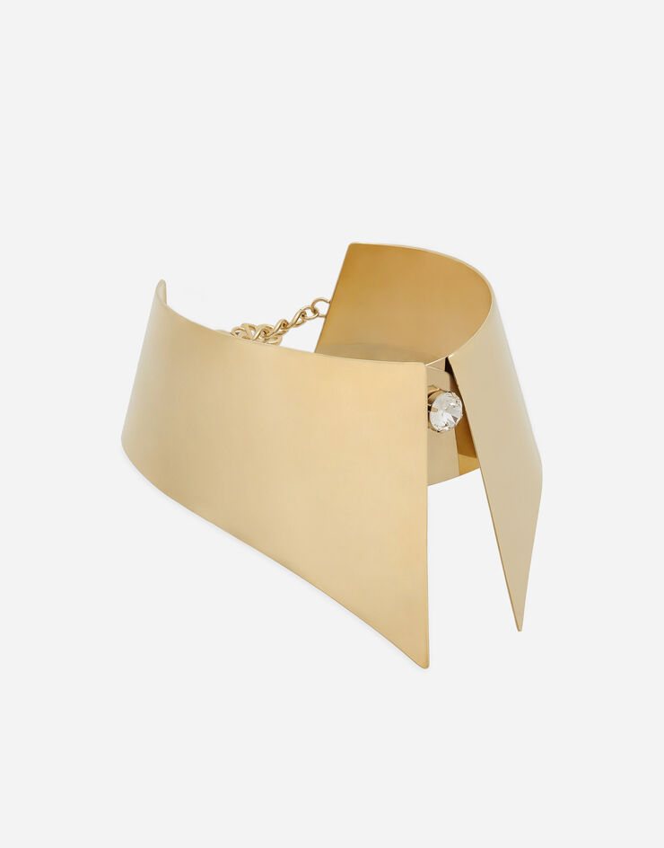 Dolce & Gabbana Rigid metal shirt collar necklace Gold WNP8S3W1111