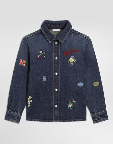 Dolce & Gabbana 데님 셔츠 자수 장식  L45S00LDD96