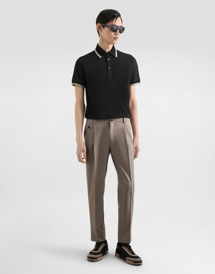 Dolce & Gabbana Jersey polo shirt Black G8SW8THU7VD