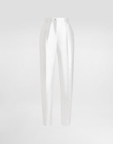 Dolce & Gabbana Silk trousers White FTAM2TFU108