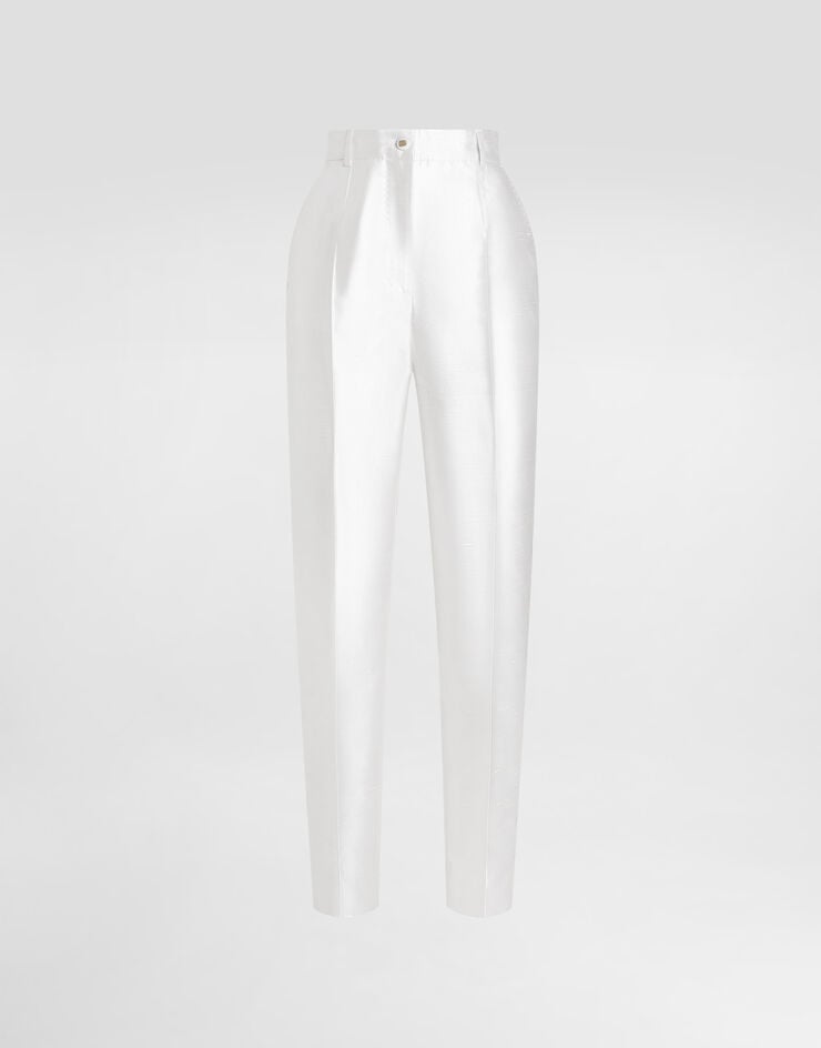 Dolce & Gabbana Pantaloni in seta Bianco FTAM2TFU108