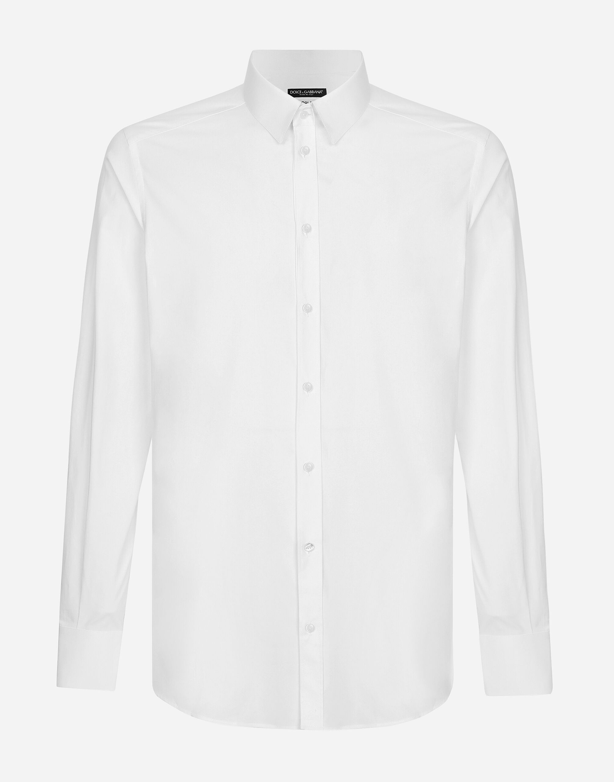 Dolce & Gabbana Stretch poplin Gold-fit shirt White G5EJ0TGG826