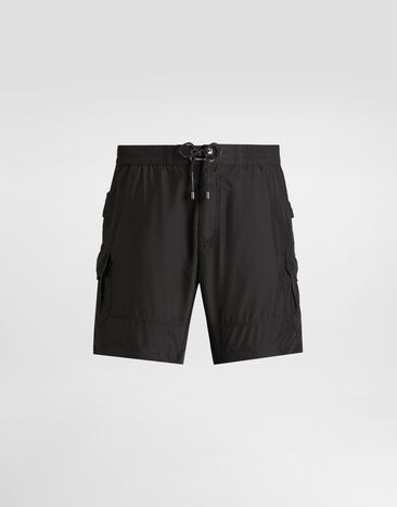 Dolce & Gabbana Mid-length swim trunks with tag Multicolor M4A09JFSGAQ