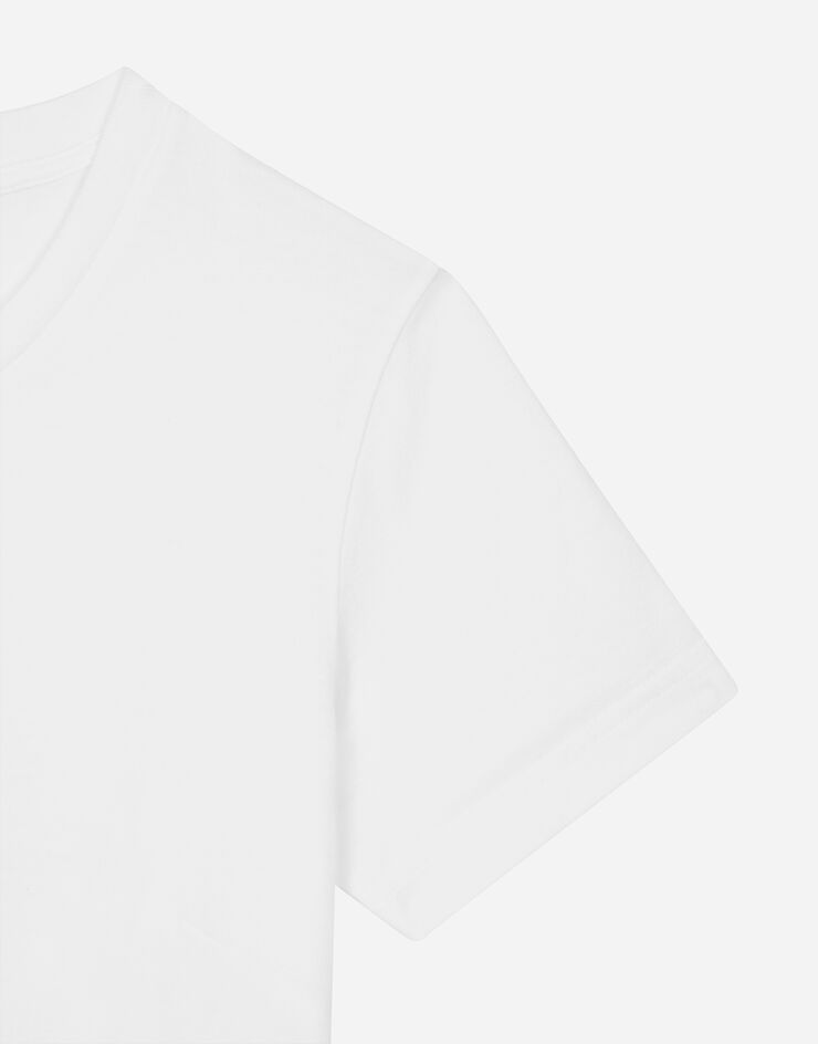 Dolce & Gabbana T-shirt en jersey à imprimé cœur et DG Blanc F8L99TG7XAY