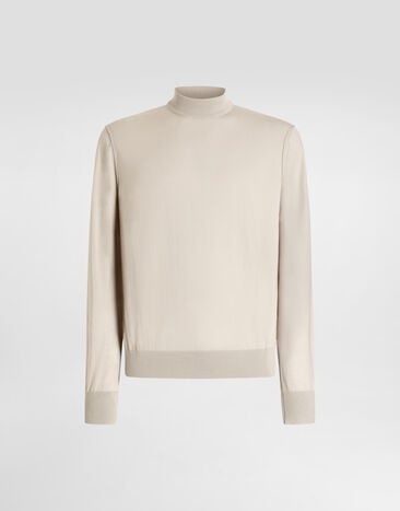Dolce & Gabbana Cashmere turtleneck pullover Beige GXW74TJBW05