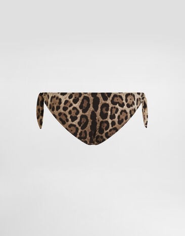 Dolce & Gabbana Leopard-print tie bikini bottoms Multicolor O2A06JONO11