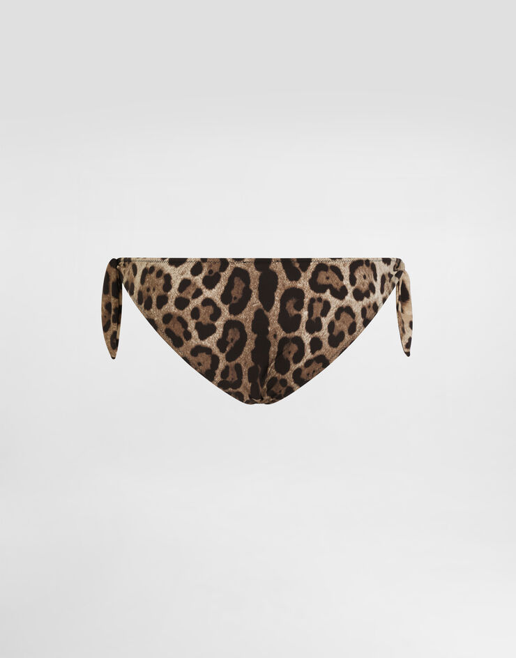 Dolce & Gabbana Leopard-print tie bikini bottoms Multicolor O2A06JONO11