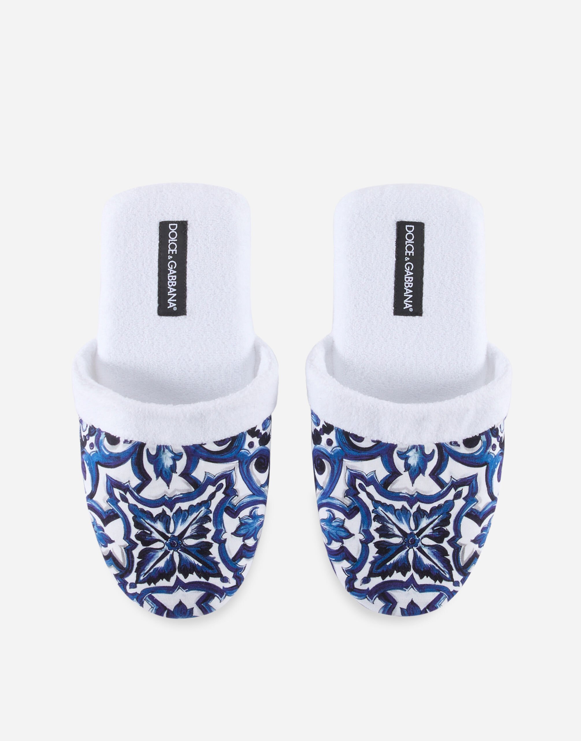 Cotton Terry Slippers in Multicolor | Dolce&Gabbana® US