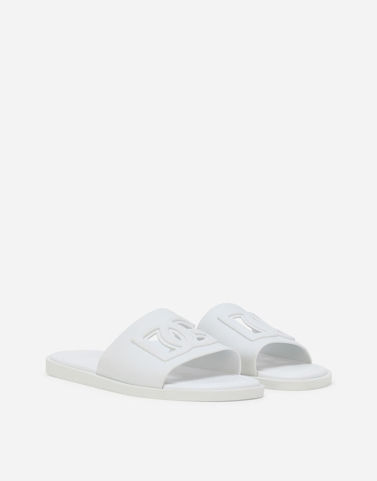 Dolce & Gabbana Rubber beachwear sliders White CS2215AN994
