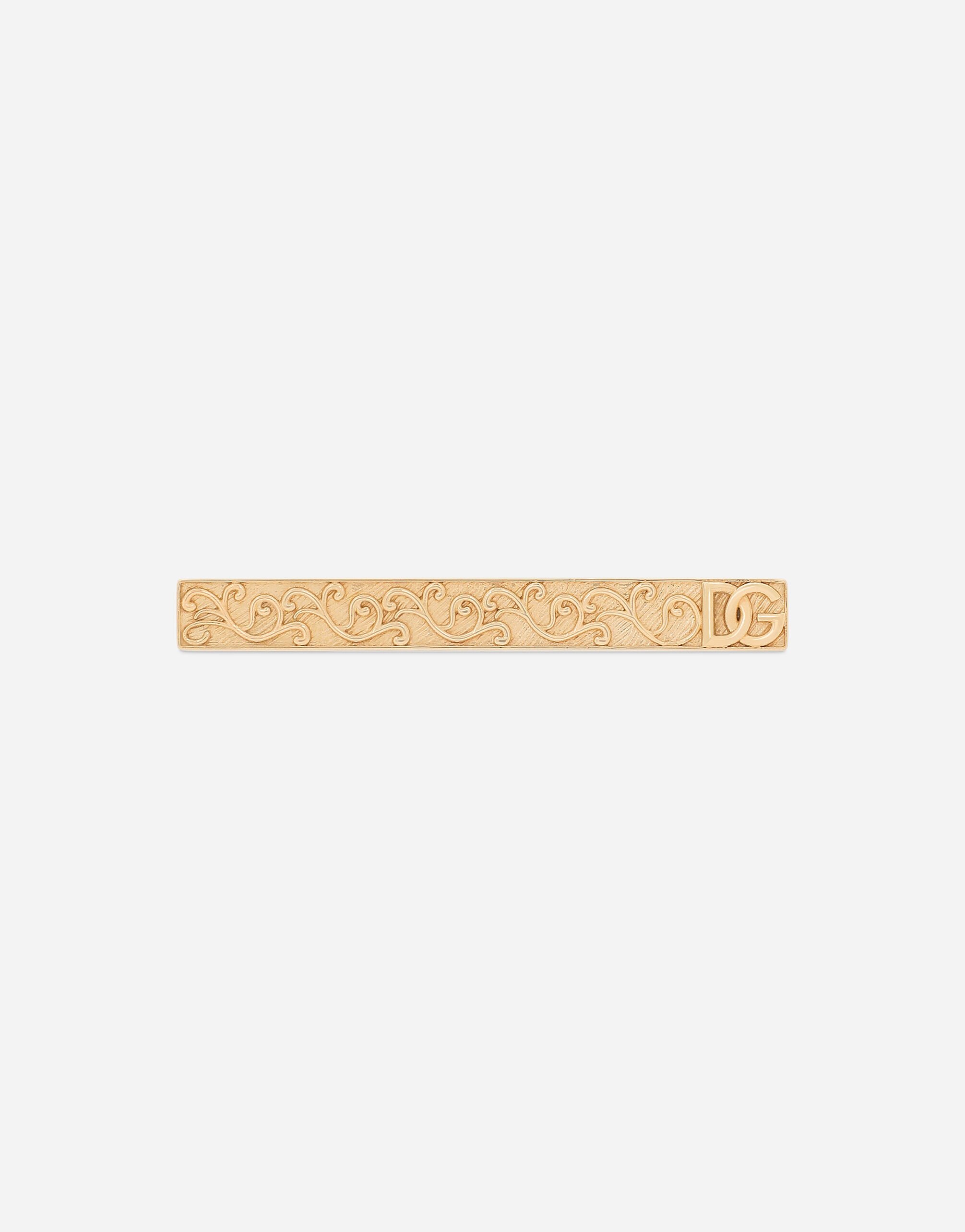 DG logo tie clip in Gold for Men Dolce Gabbana