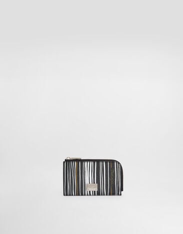 Dolce & Gabbana Stripe-print card holder in calfskin Dolce & Gabbana Stripe-print card holder in calfskin Multicolor BP3274A0692
