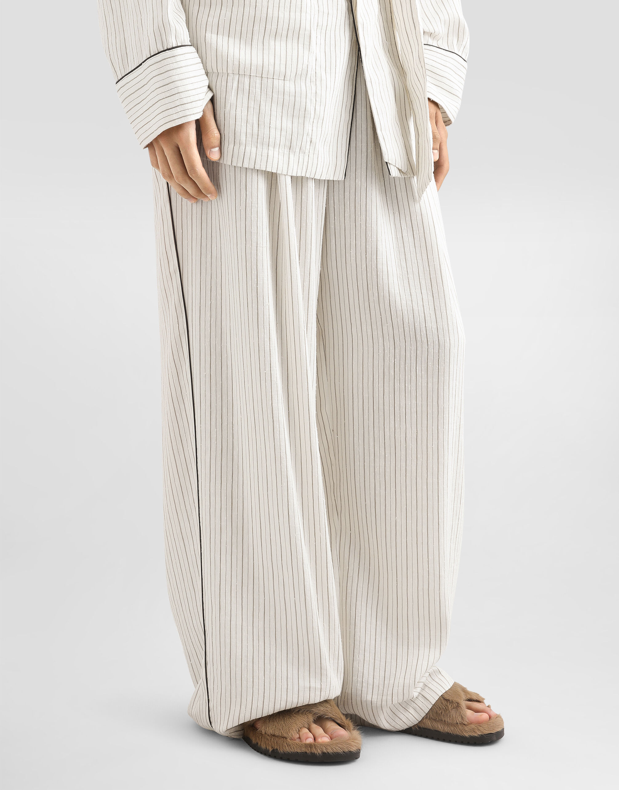 Striped fabric vanity trousers in Multicolor for Men | Dolce&Gabbana®