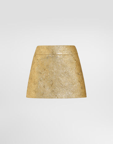 Dolce & Gabbana Lamé jacquard skirt Gold F4DE8TFJODW