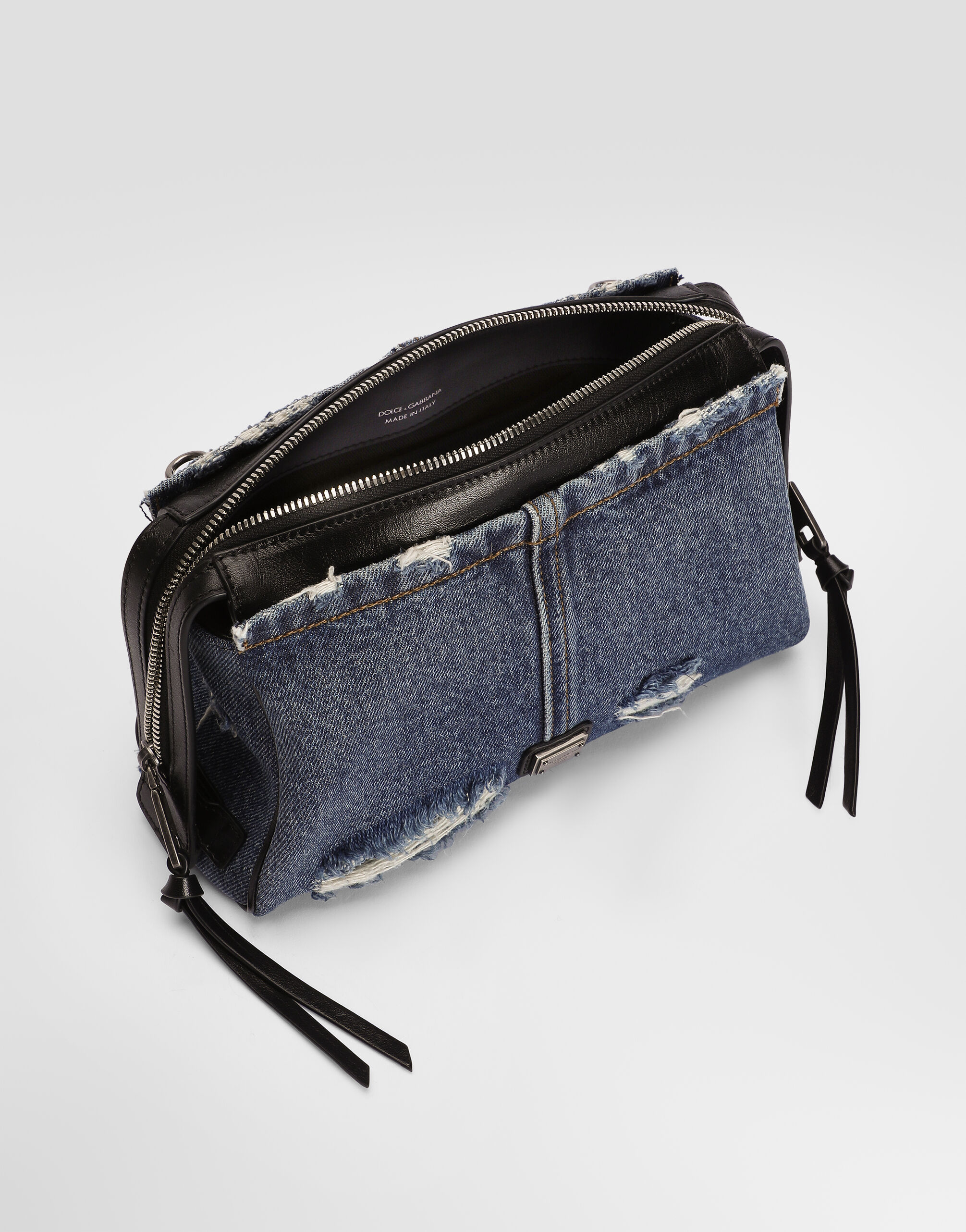 Vtg 90s　D&G　denim patchwork shoulder bag Vittoria denim patchwork shoulder bag in Blue for Men