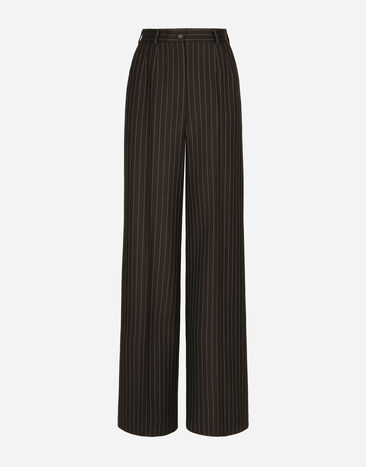 Dolce & Gabbana Pinstripe wool palazzo pants Print FTC3HTHS5Q0