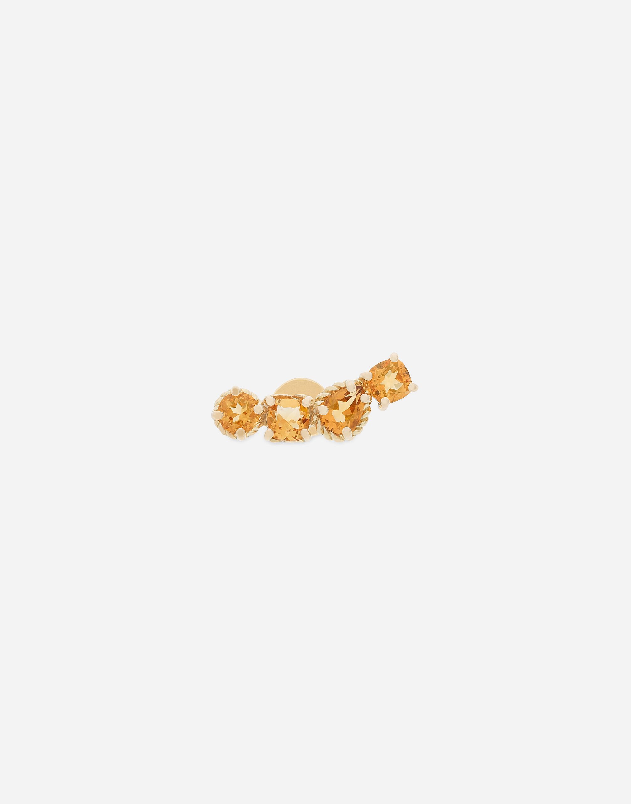 Dolce & Gabbana Single earring in yellow gold 18kt with citrines Gold WSQB1GWPE01