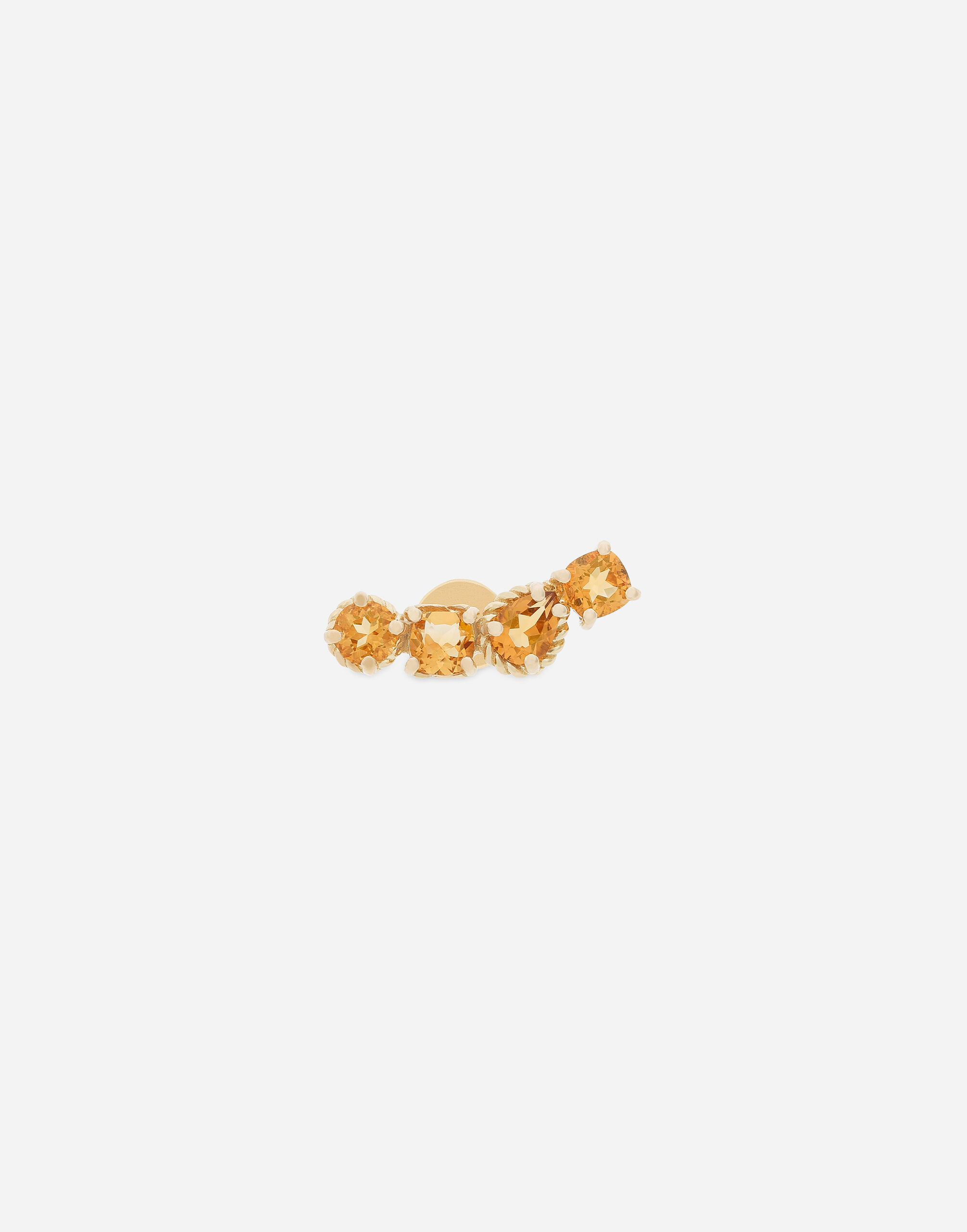 Dolce & Gabbana Single earring in yellow gold 18kt with citrines Gold WEQA2GWPE01