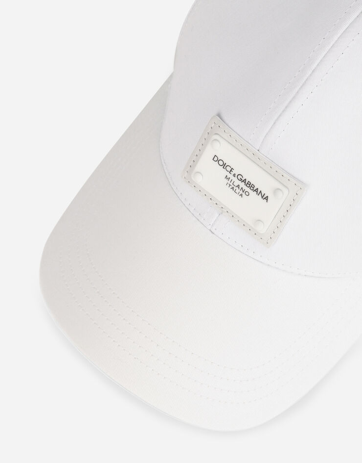 Dolce & Gabbana Baseball cap with branded plate White GH590AFUFJR