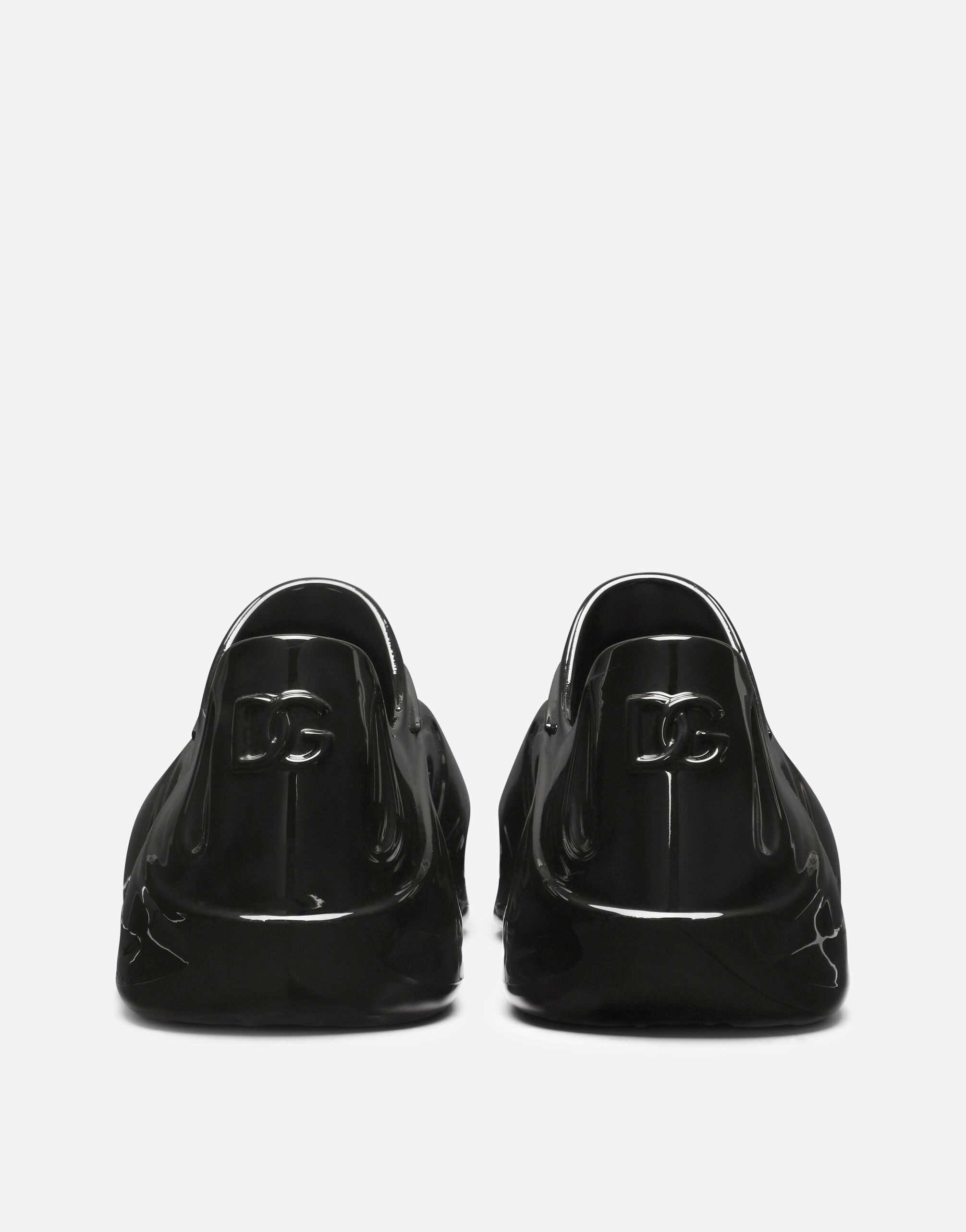 Shiny lacquered rubber Toy sneakers in Black for Dolce Gabbana US