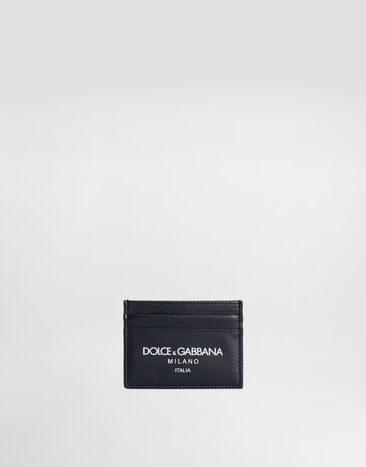 Dolce & Gabbana Tarjetero en piel de becerro Azul BP0330AN244