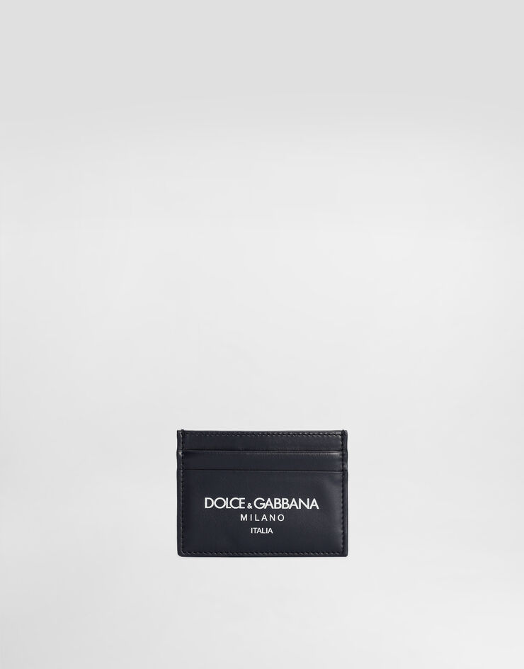 Dolce & Gabbana Portacarte in pelle di vitello Blu BP0330AN244