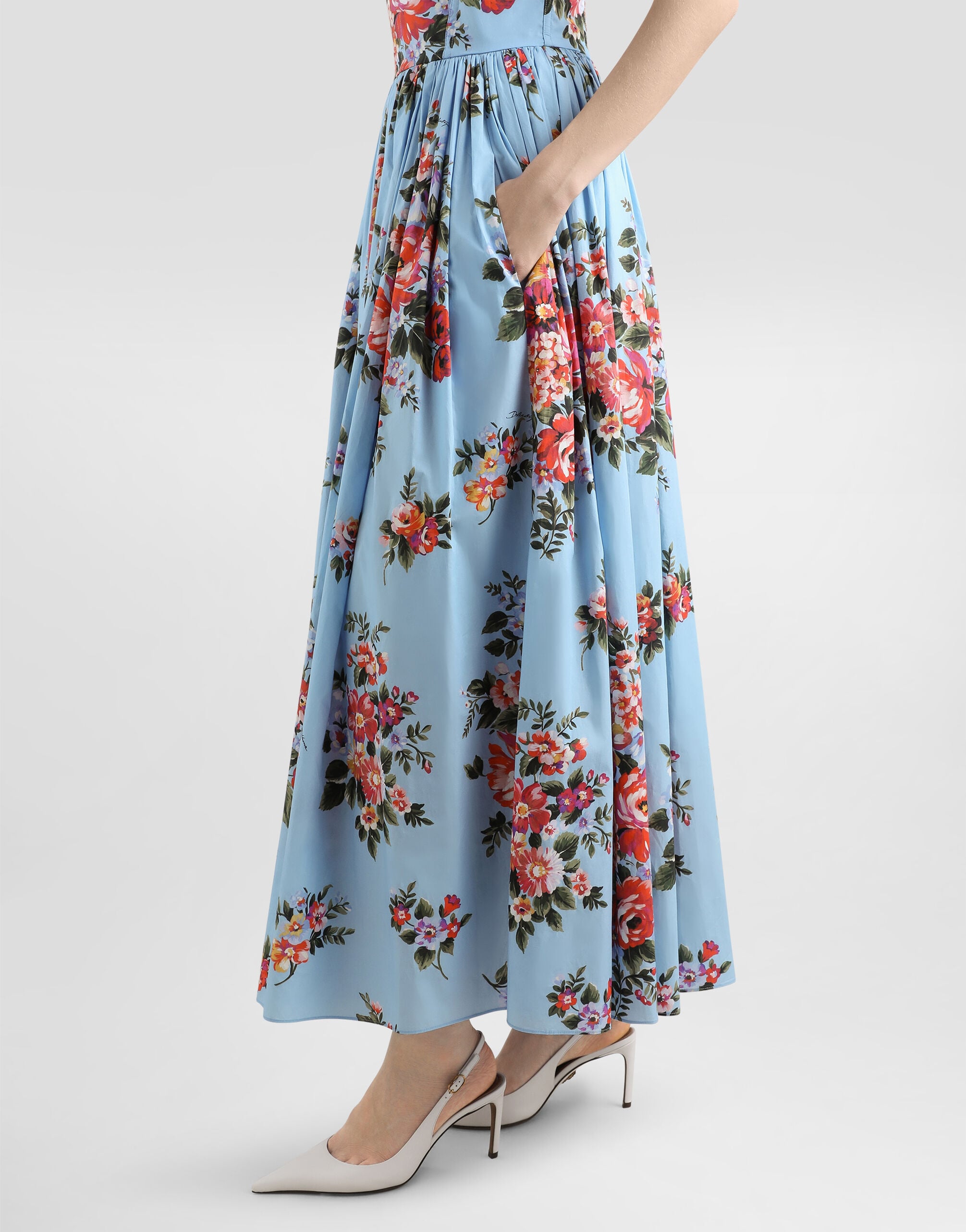 【超美品】Dolce & Gabbana フラワープリント フローラル ドレス Flower bouquet-print dress in Multicolor for Women | Dolce&Gabbana® US