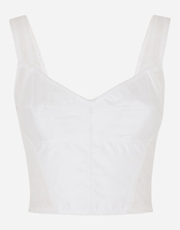 Dolce & Gabbana コルセット風トップ ホワイト F7W98TG9921
