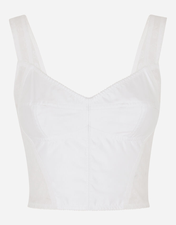 Dolce & Gabbana Top im Miederdesign Weiss F7W98TG9921