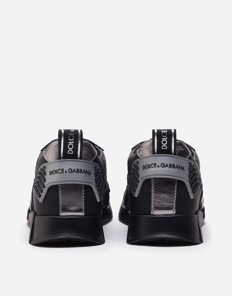 Dolce & Gabbana NS1 sneakers in laminated nylon PLATEADO/NEGRO DA0920AX790