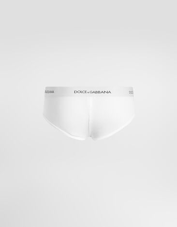 Dolce & Gabbana 미세 립 코튼 브란도 브리프 화이트 M3C21JONN96