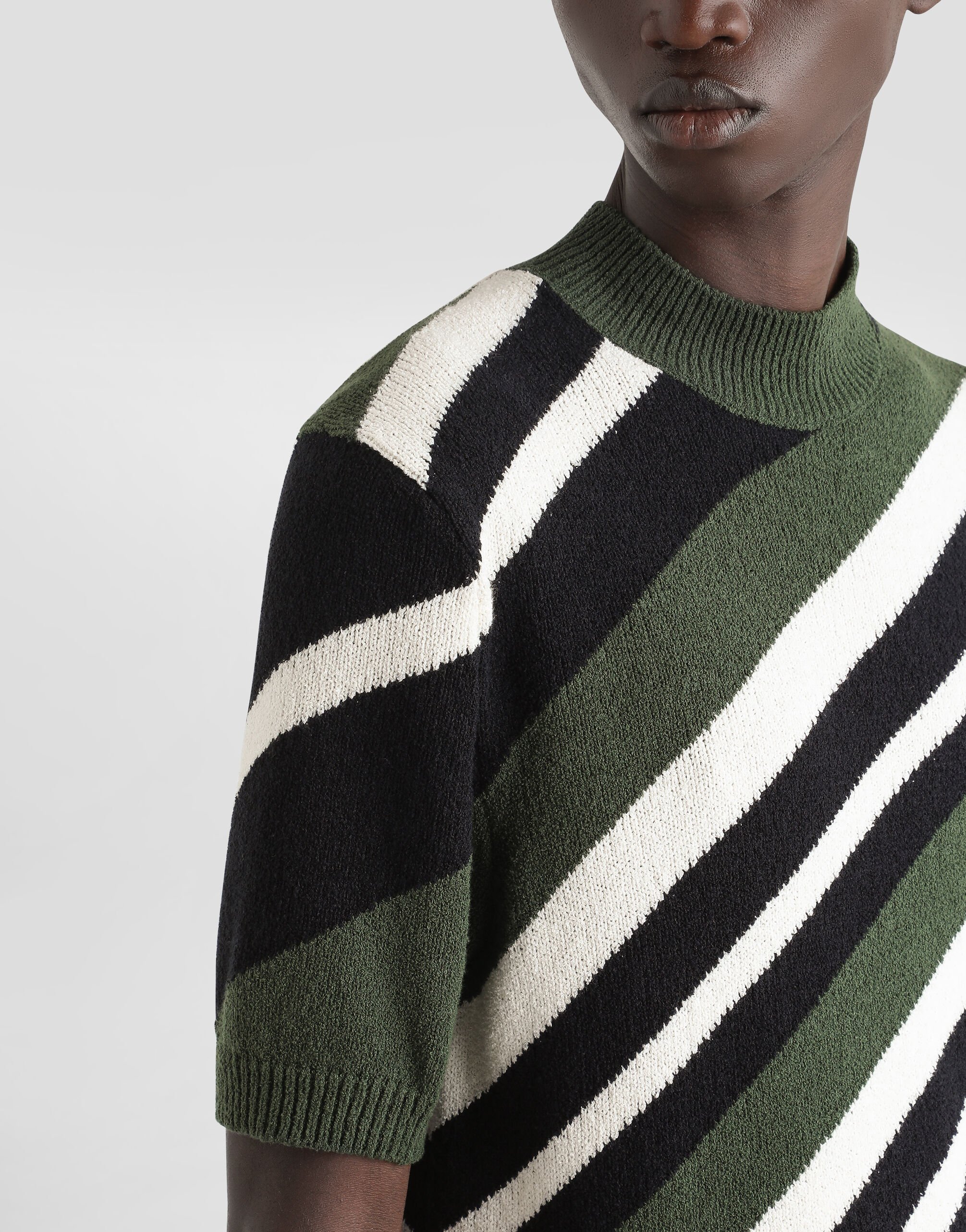 トップス DOLCE &GABBANA gimmick cable Knit green Dolce&Gabbana - Зелена спортивна кофта з патчем логотипа