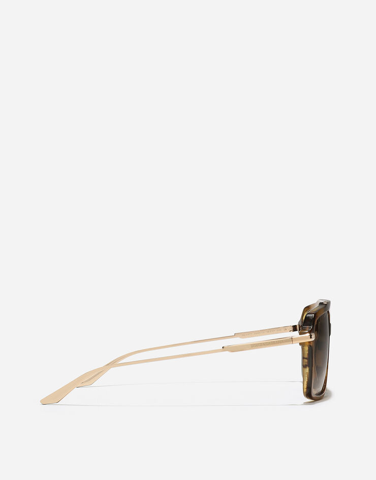Dolce & Gabbana Gafas de sol DG Metal Classic Ocre estriado VG4477VP673