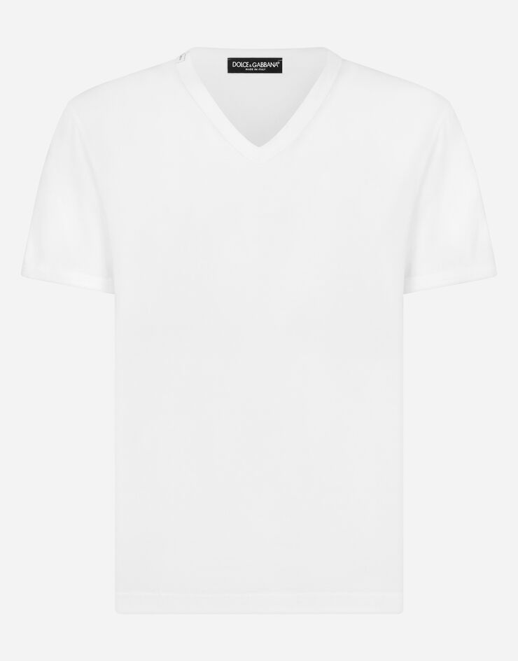 Dolce & Gabbana T-shirt in cotone Bianco G8KG0TFU7EQ