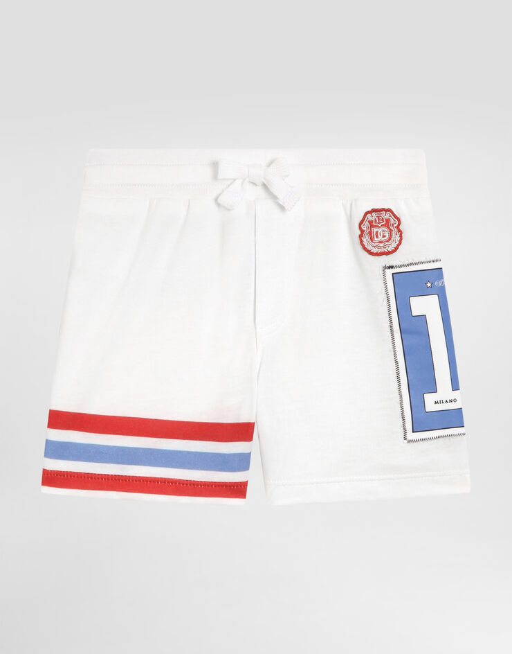 Dolce & Gabbana Jersey bermuda shorts with military print Multicolor L1JQXGII7JV