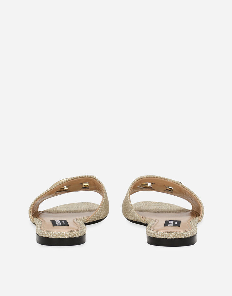 Dolce & Gabbana Raffia sliders Beige CQ0592AR344