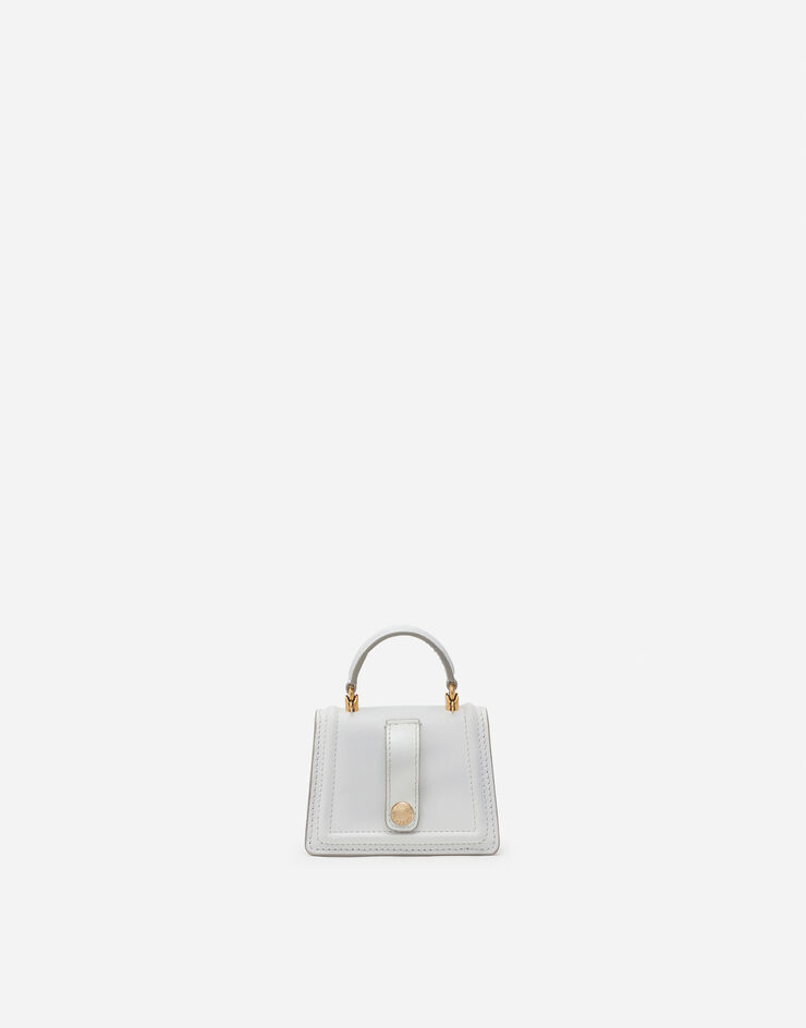 Dolce & Gabbana Devotion micro bag in plain calfskin White BI1400AV893