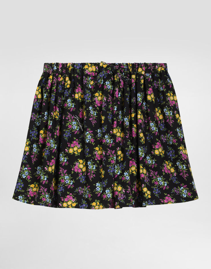 Dolce & Gabbana Small flowers-print viscose skirt Dolce & Gabbana Small flowers-print viscose skirt Multicolor L55I91FS8DN