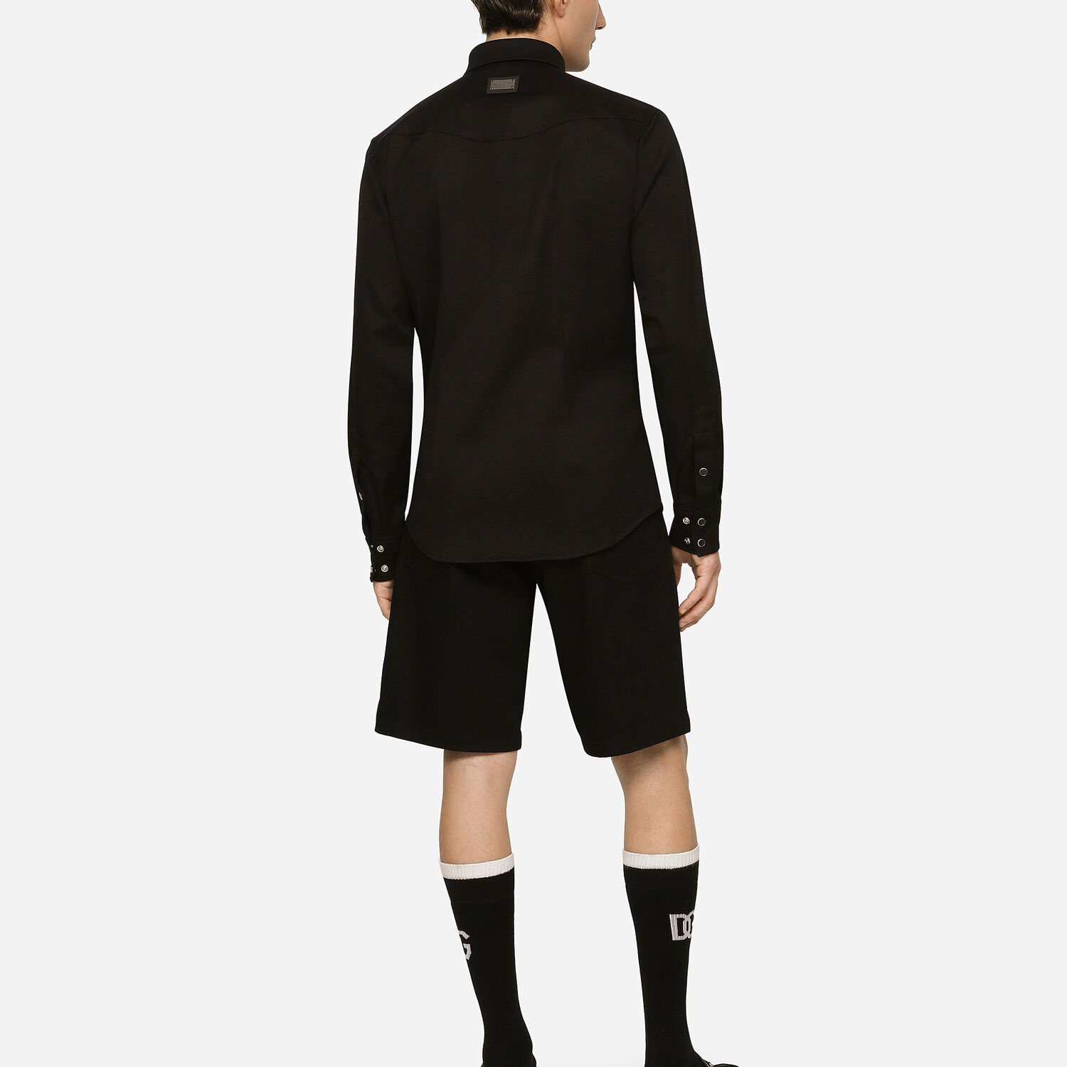 Dolce&Gabbana® for in stretch Black denim shorts US | Multicolor wash