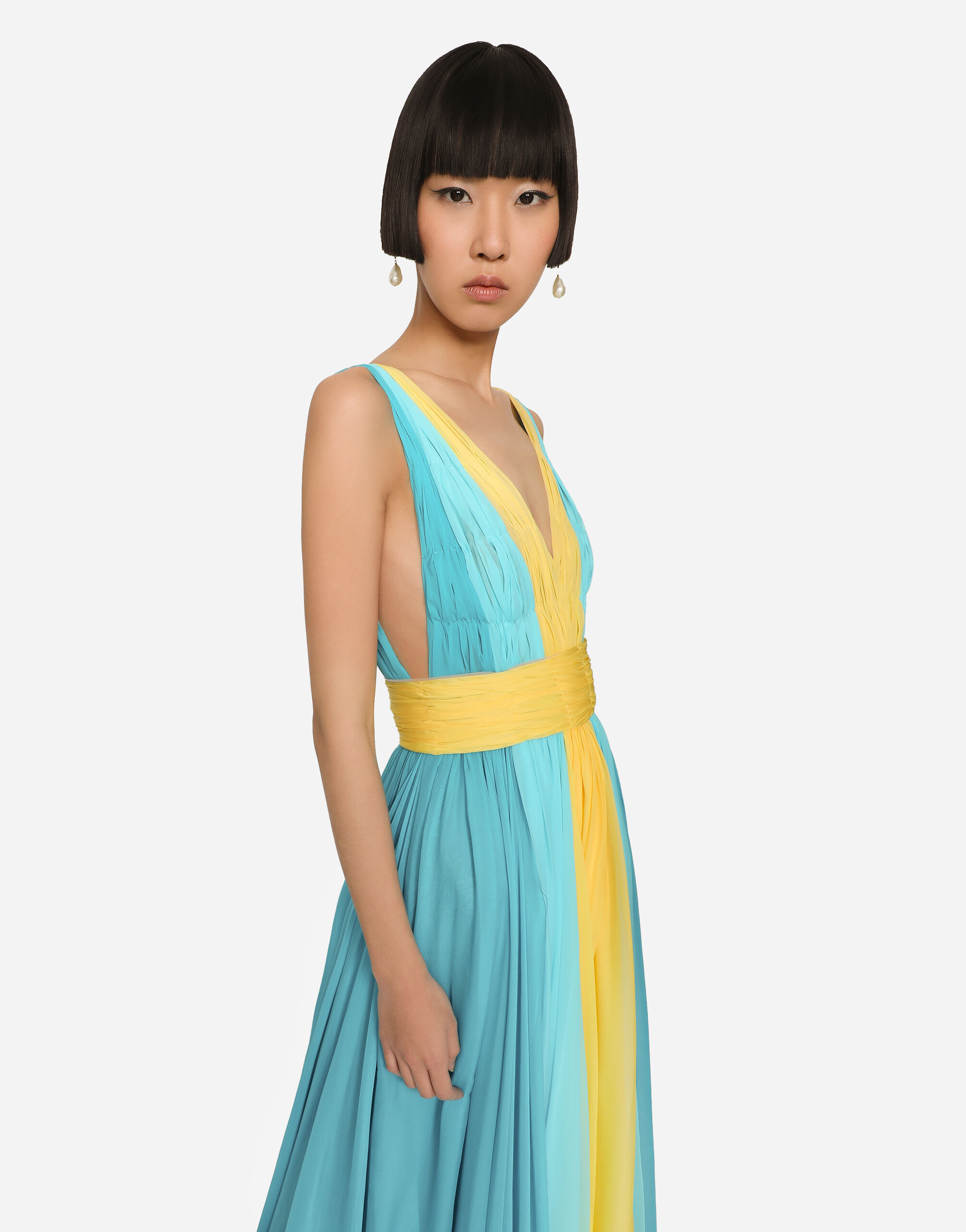 Multicolor deals chiffon dress