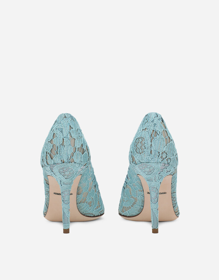 Dolce & Gabbana Pump in Taormina lace with crystals Azure CD0101AL198