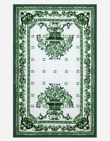 Dolce & Gabbana Majolica-print cotton beach towel (115x185) Print M0A00TII7C4