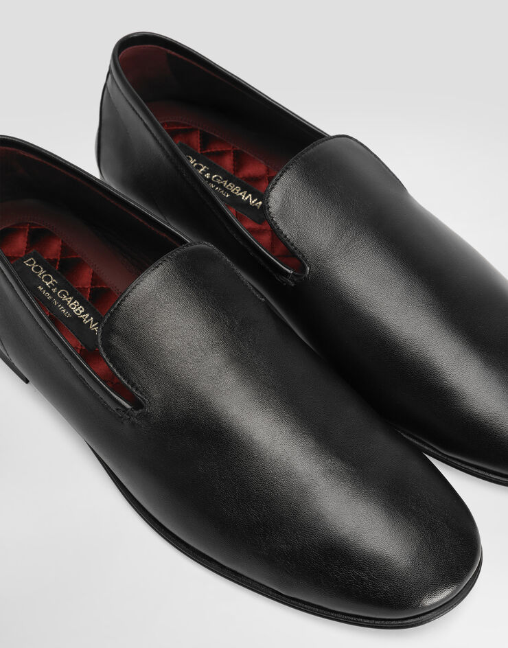 Dolce & Gabbana Erice leather slippers Black A50727AH693