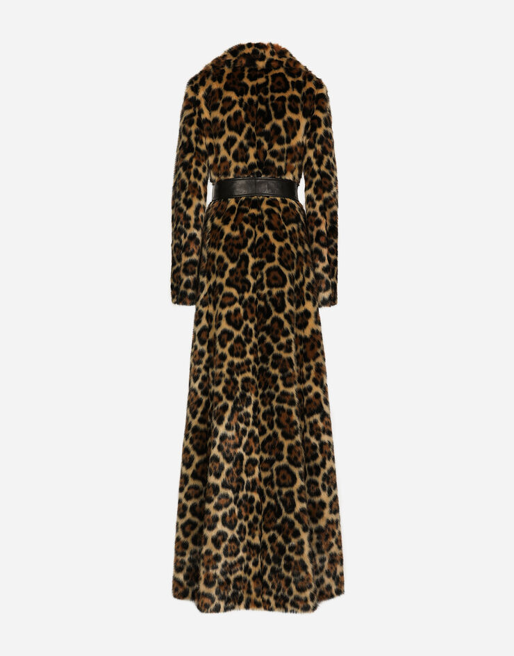 Dolce & Gabbana Long leopard-print faux fur coat Print F0E1KFFJSCU